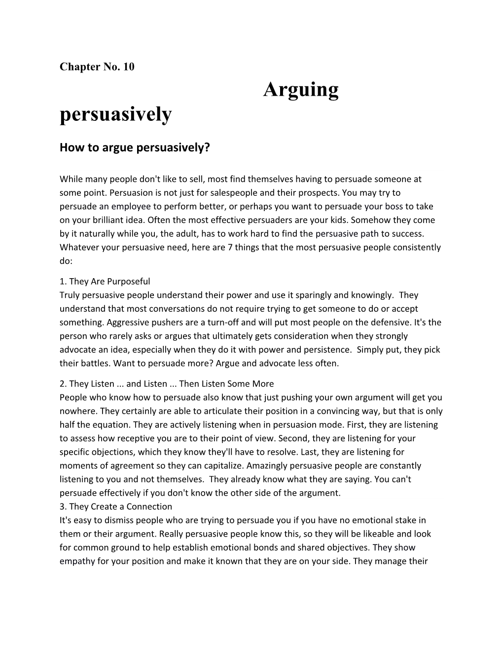 How to Argue Persuasively?