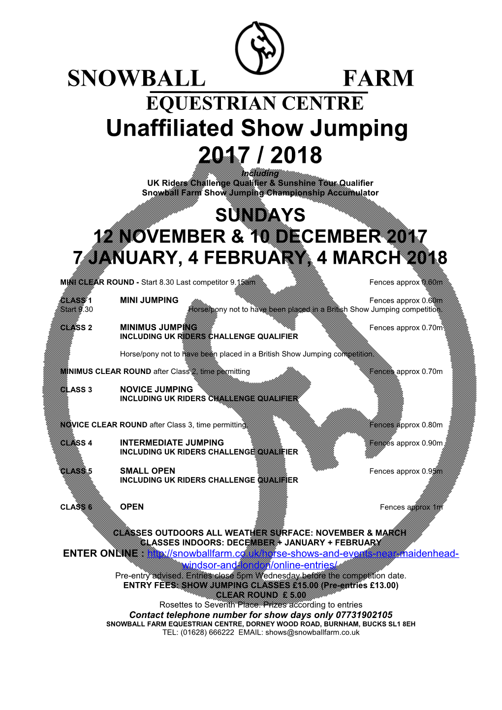 Winter Indoor Dressage Competitions s1