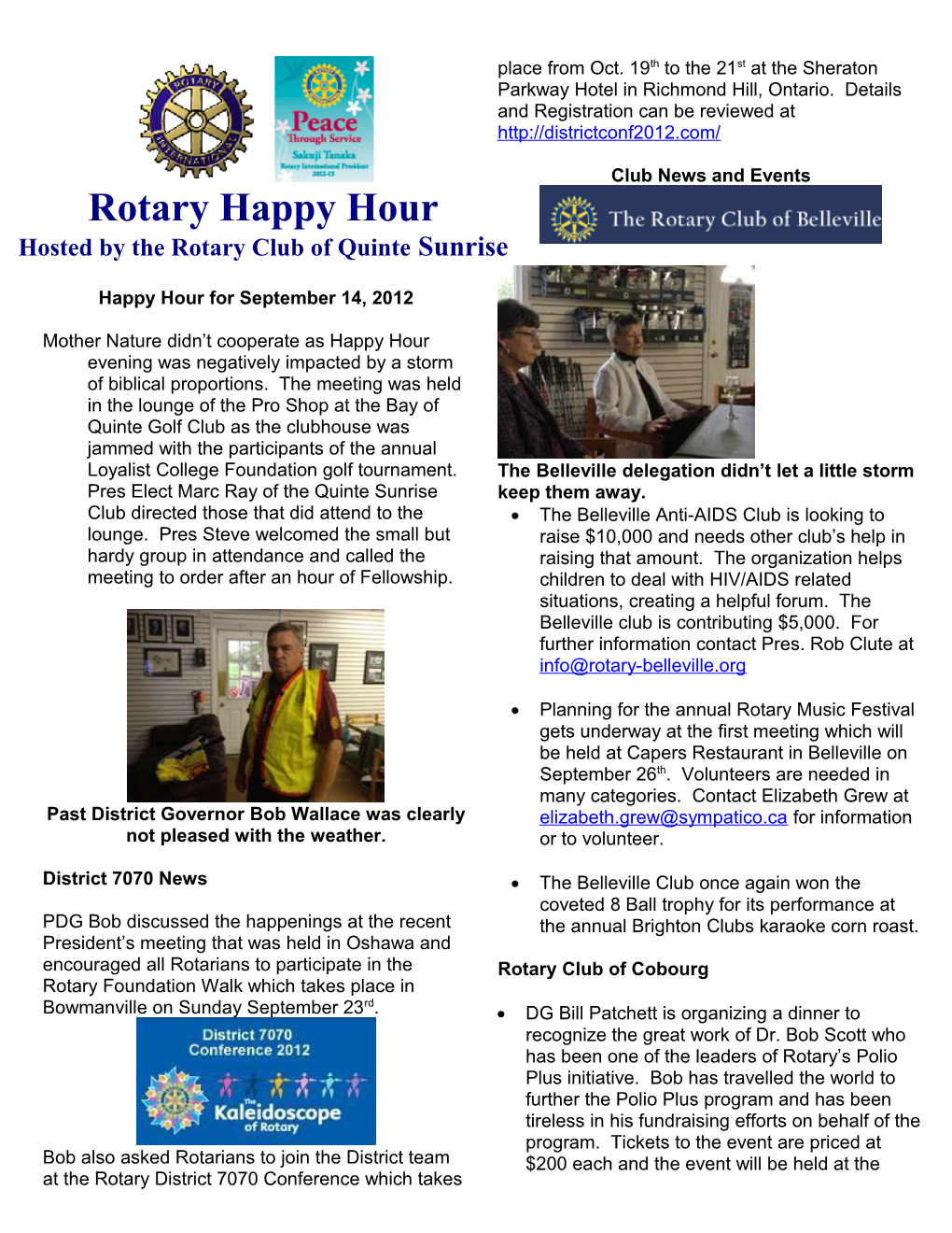 Rotary Bulletin for June 7, 2004