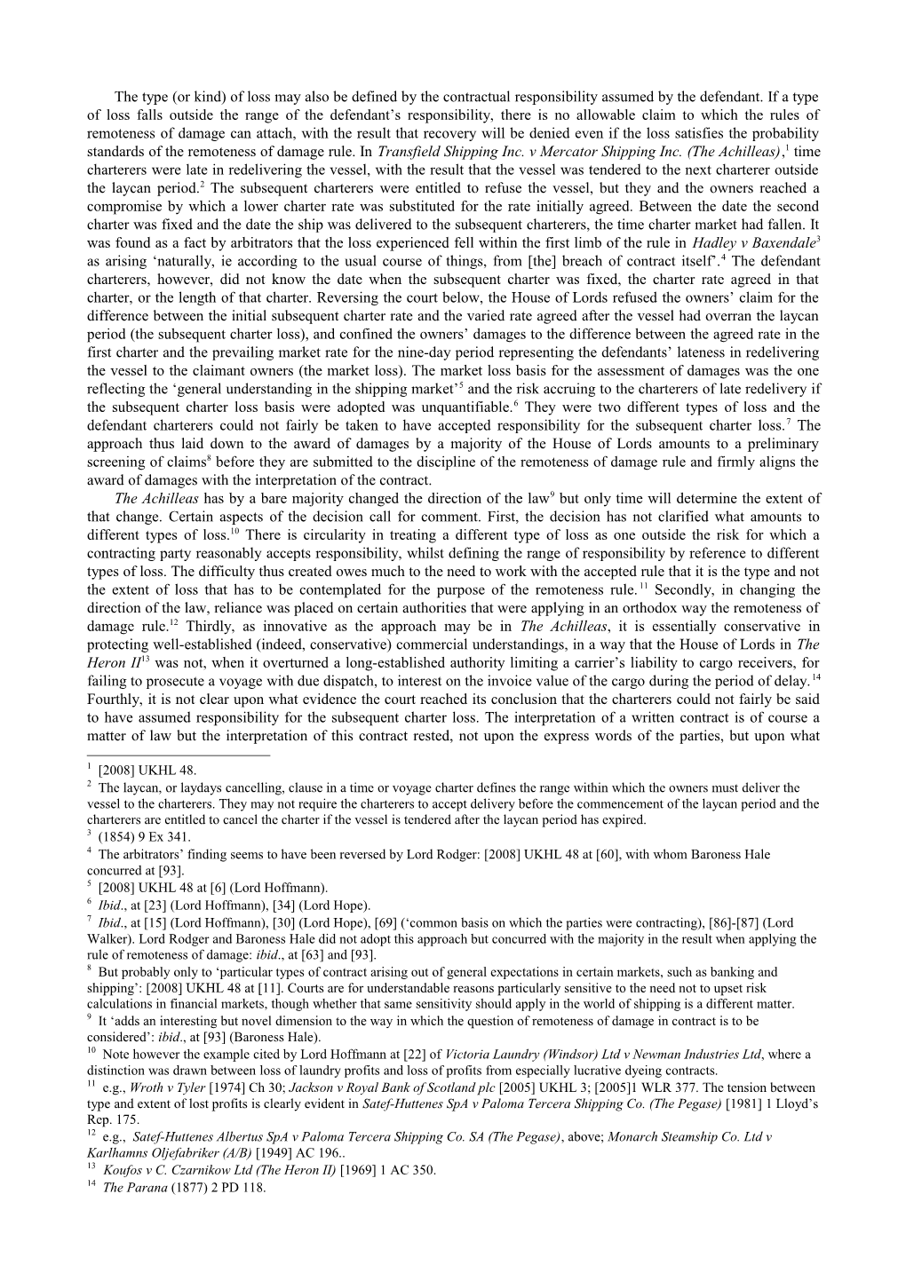 The Type (Or Kind) of Loss May Also Be Defined by the Contractual Responsibility Assumed