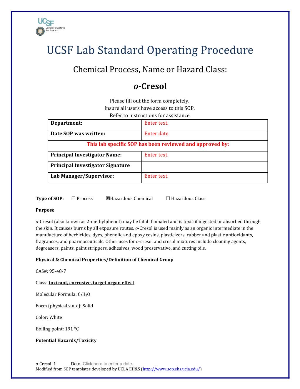 UCSF Lab Standard Operating Procedure s38