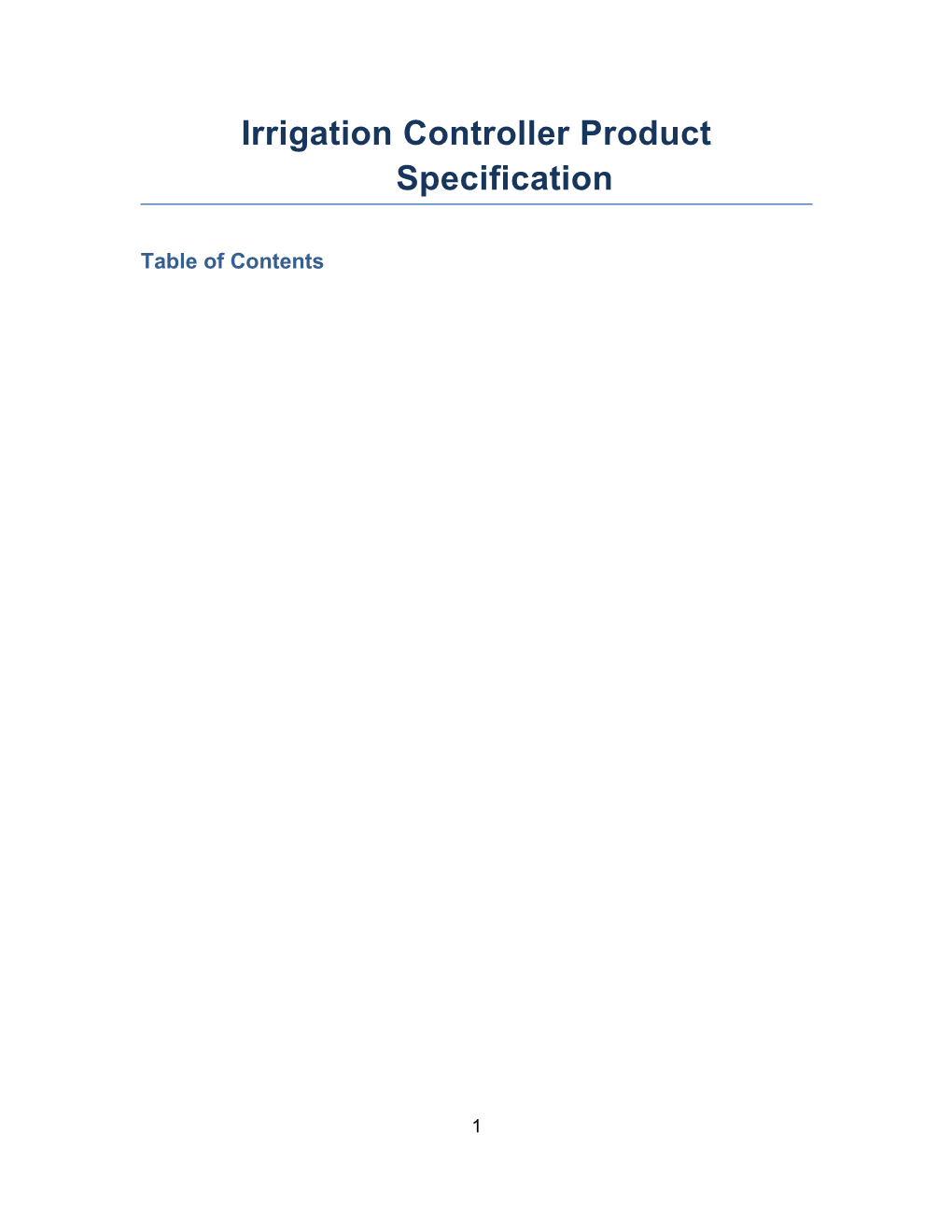 BL-3200 Baseline Controller Nonproprietary Spec