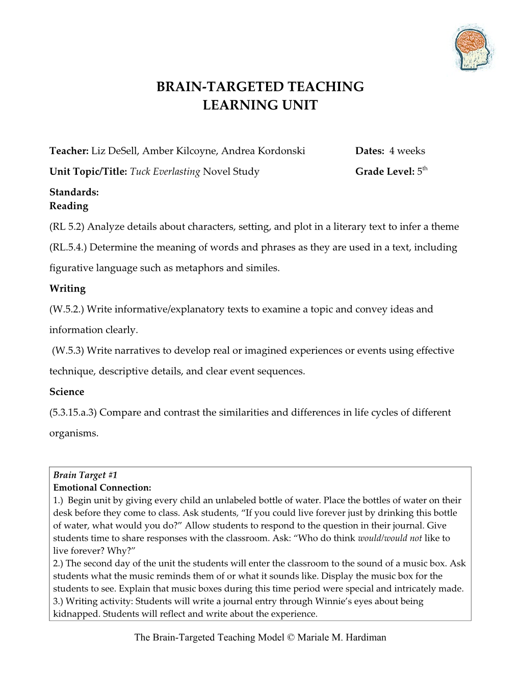 Brain-Targeted Teaching