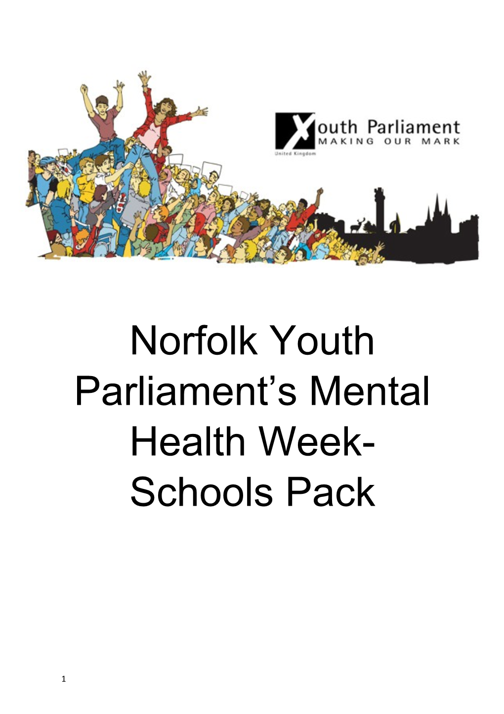 Norfolk Youth Parliament S Mental Health Week- Schools Pack