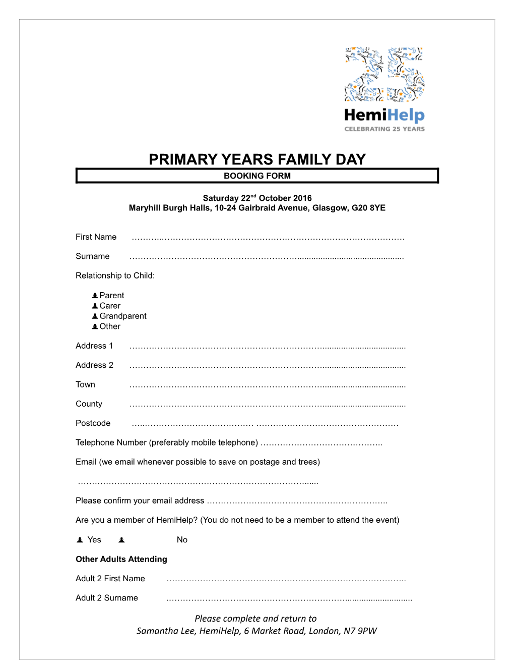 Primary Years Family Day