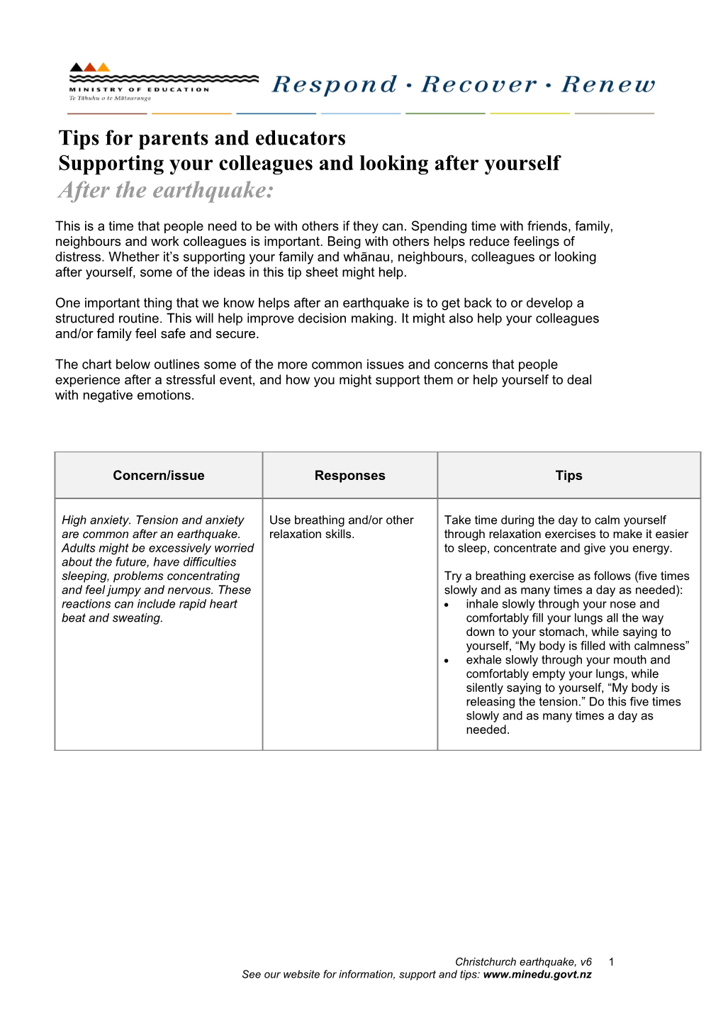 Tips for Parents and Educators: Supporting Your Colleagues and Looking After Yourself