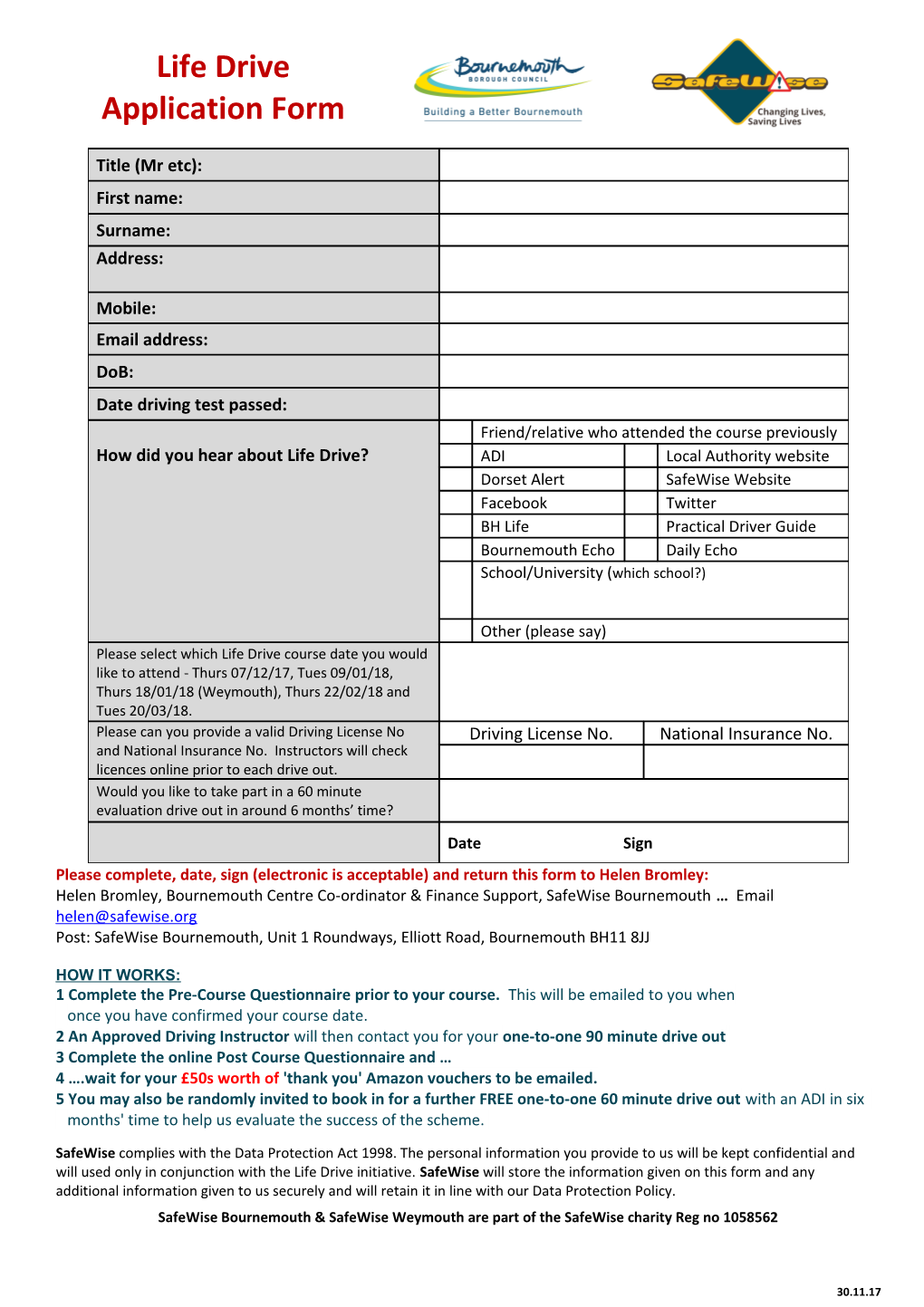 Application Form s58