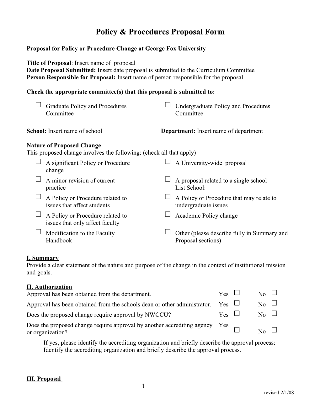 Degree Modifications That Do Not Require NWCC Changes