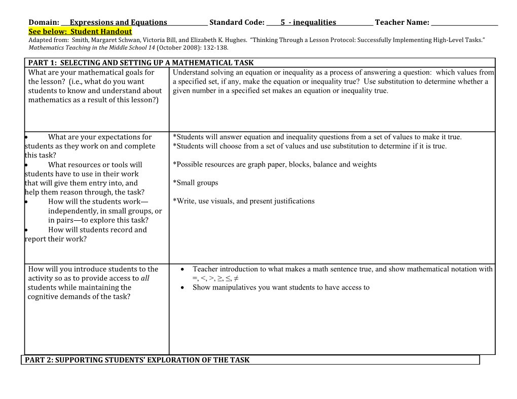 Thinking Through a Lesson Protocol (TTLP) Template s10