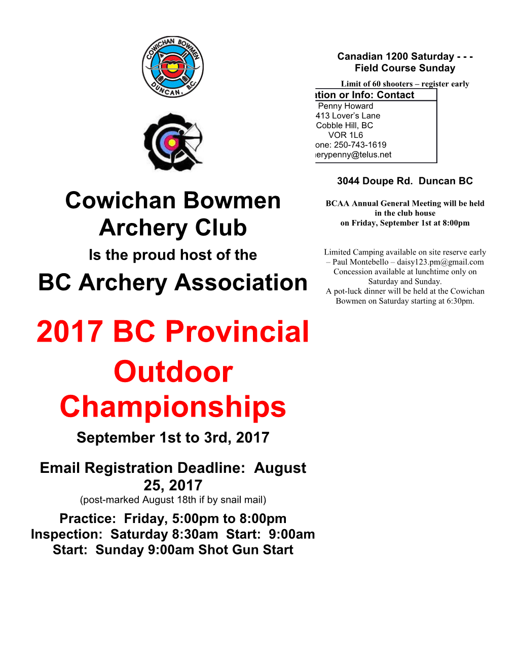 Cowichan Bowmen Archery Club