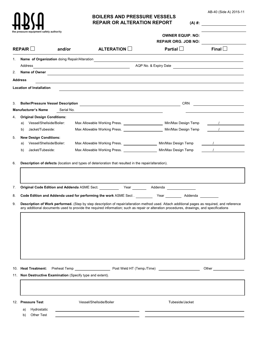 AB-040 Boil PV Repair-Alteration Report (D0000052-5)