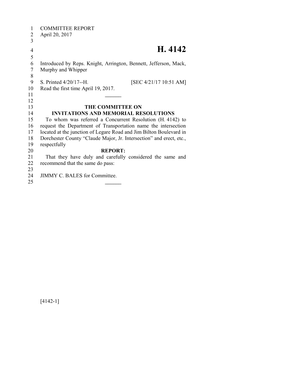 2017-2018 Bill 4142 Text of Previous Version (Apr. 21, 2017) - South Carolina Legislature Online