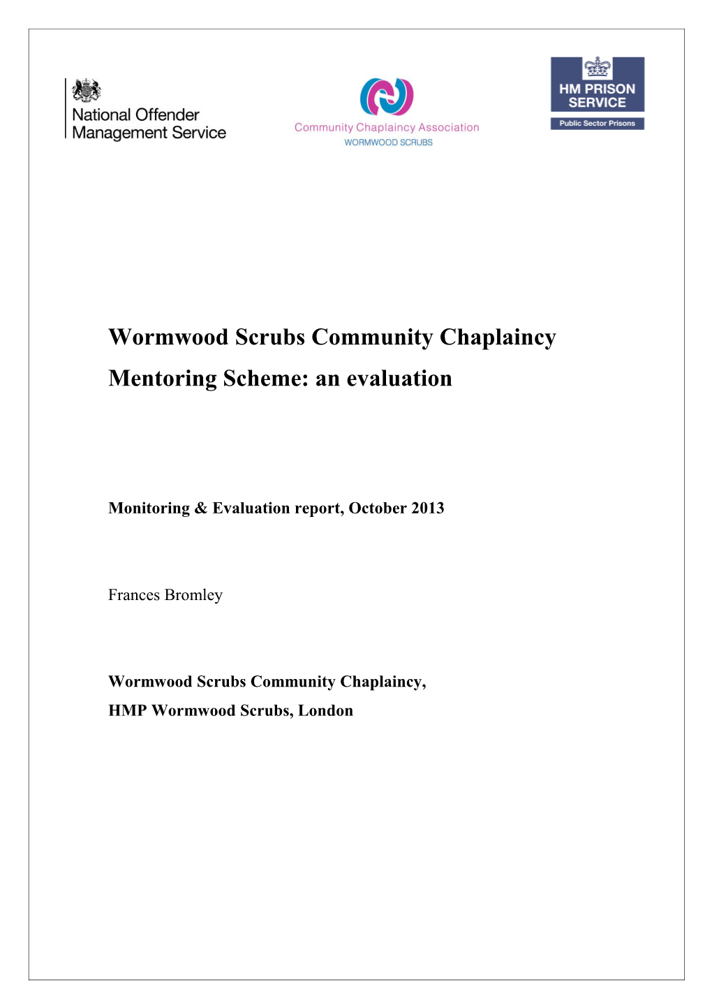 Mentoring & Befriending Monitoring and Evaluation Report