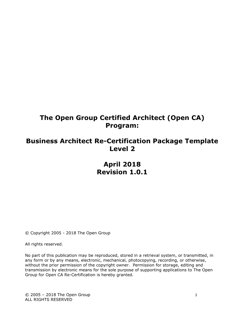 Certification Package Template - L2