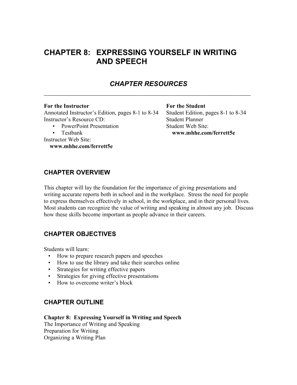 Part 2: Chapter Notes and Answers