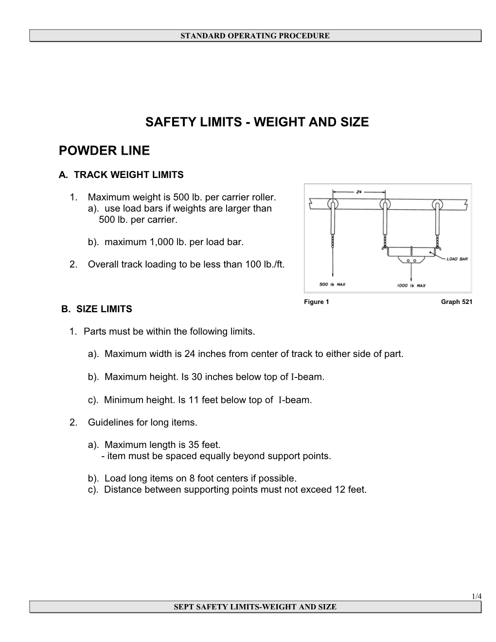 Safety Limits - Weight and Size