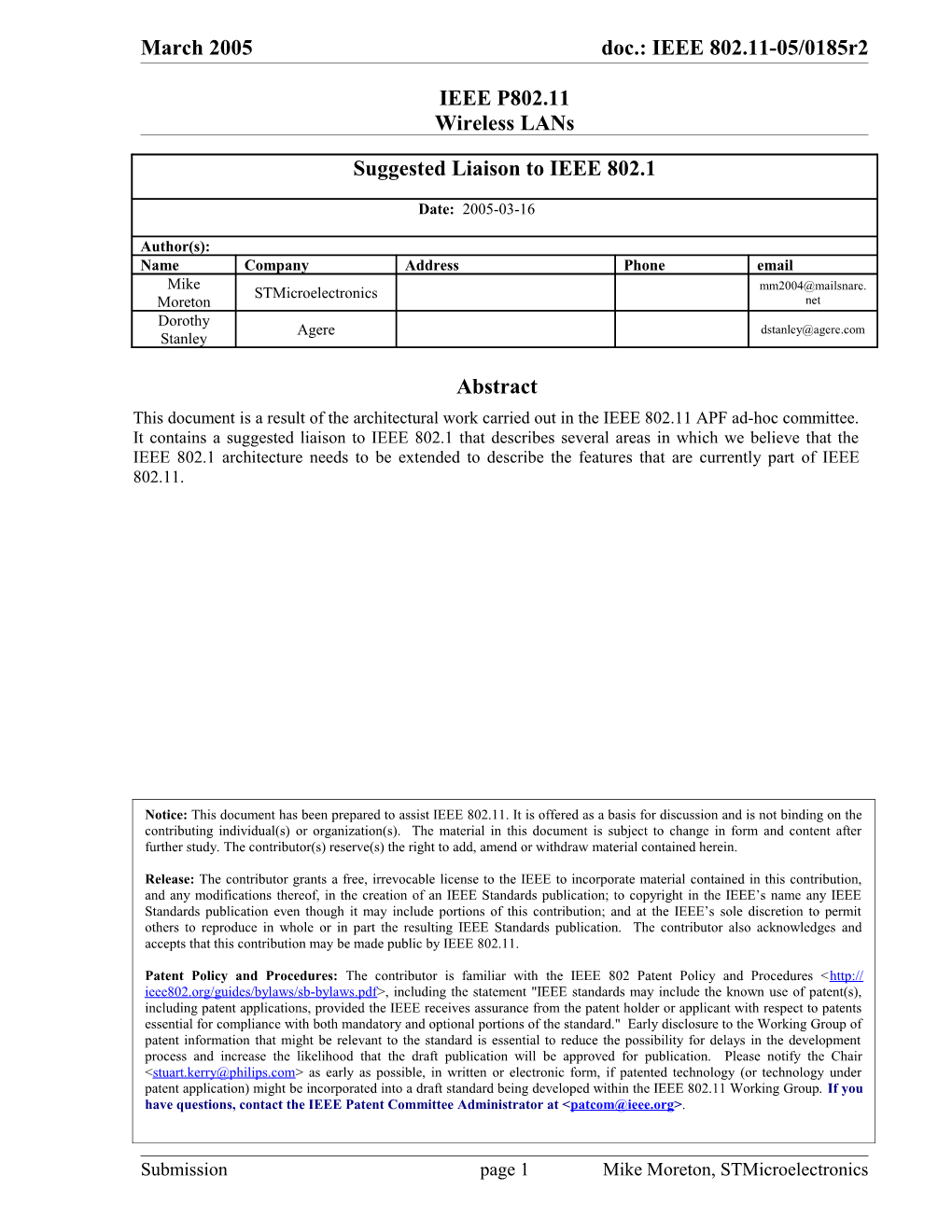 Suggestions for Additions to IEEE 802.1 Architecture