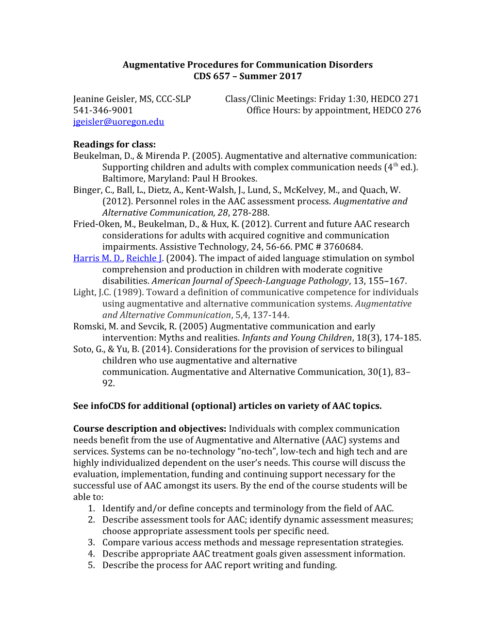 Augmentative Procedures for Communication Disorders