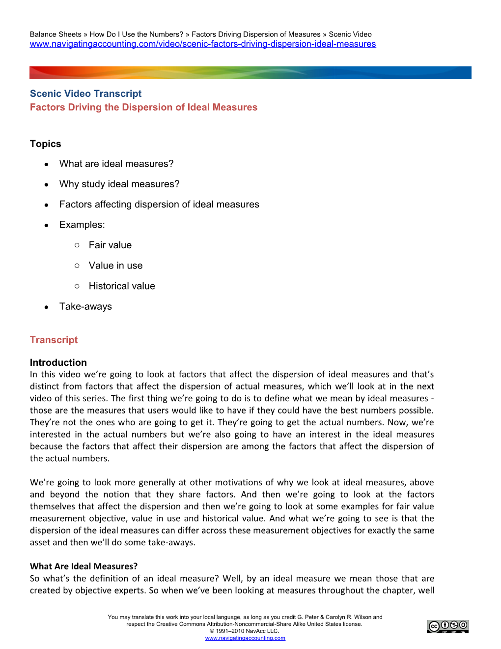 Factors Driving the Dispersion of Ideal Measures