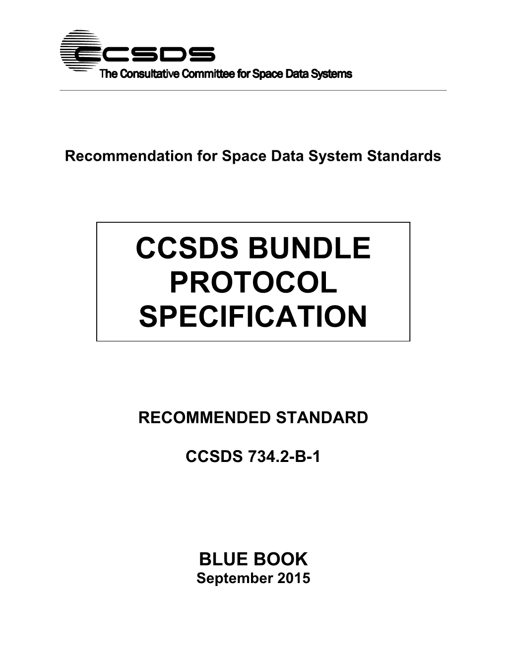 CCSDS Bundle Protocol Specification
