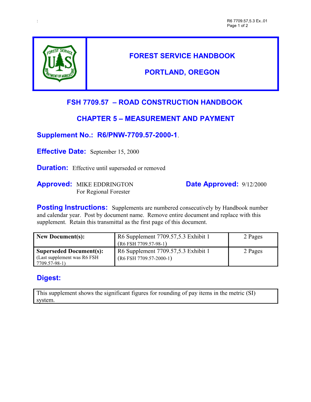 Fsh 7709.57 Road Construction Handbook