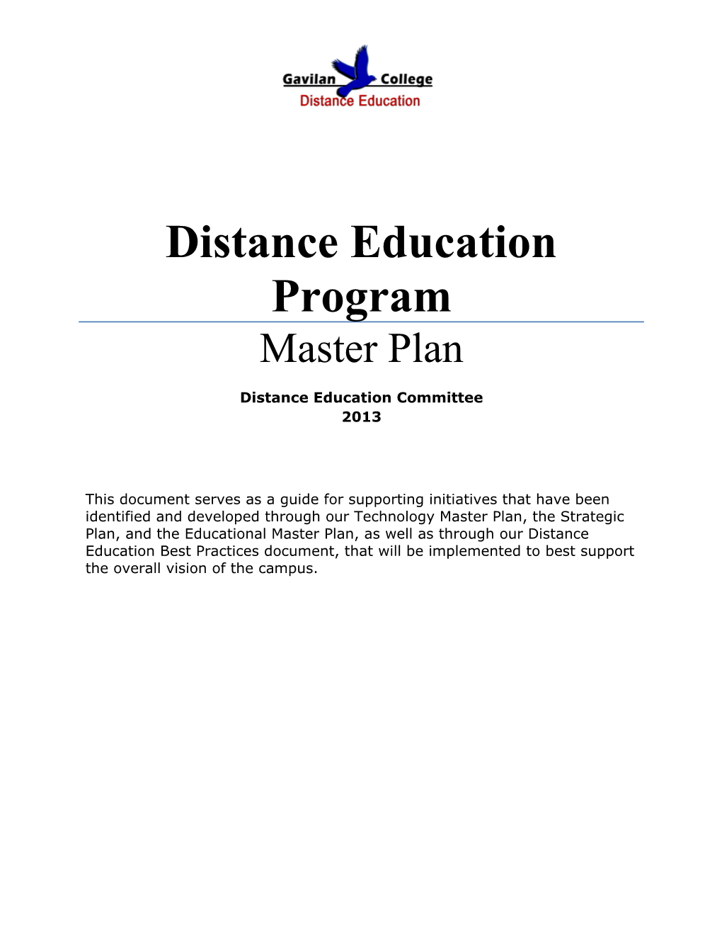 Distance Education Program