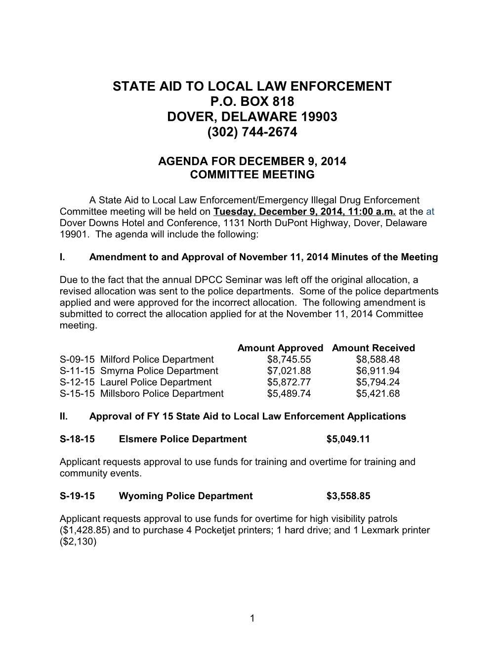 State Aid to Local Law Enforcement s2