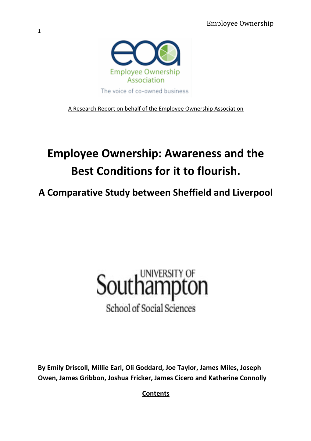 Employee Ownership: Awareness and the Best Conditions for It to Flourish