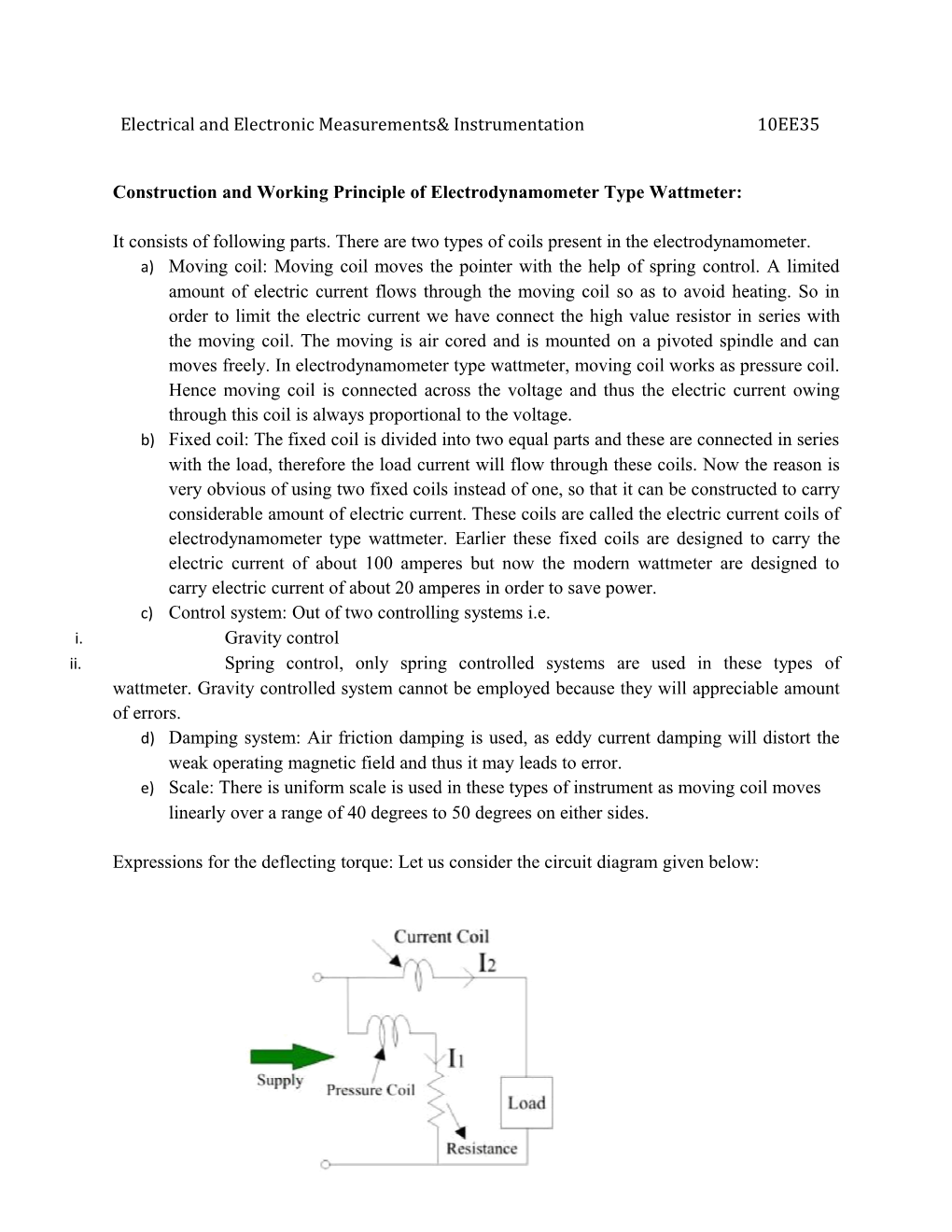 Construction and Working Principle of Electrodynamometer Type Wattmeter