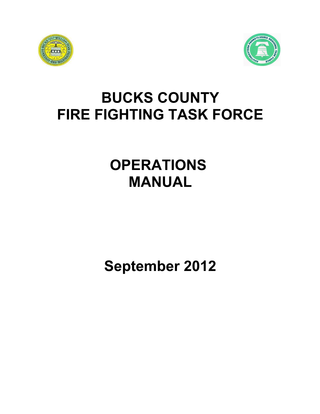 Bucks Countyfire Fighting Task Force Operations Manual