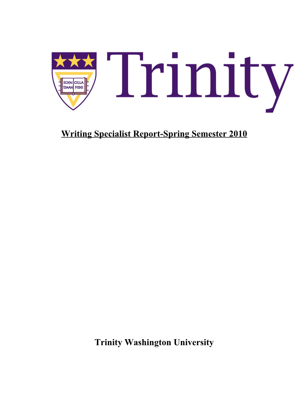 Writing Specialist Report-Spring Semester 2010