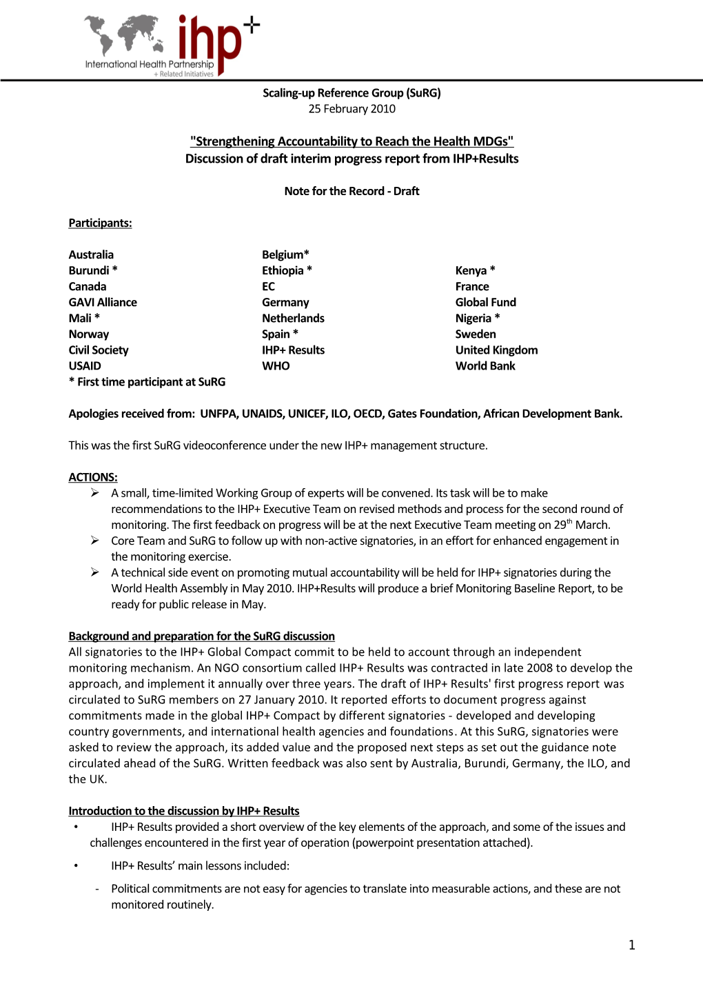 Scaling-Up Reference Group (Surg)