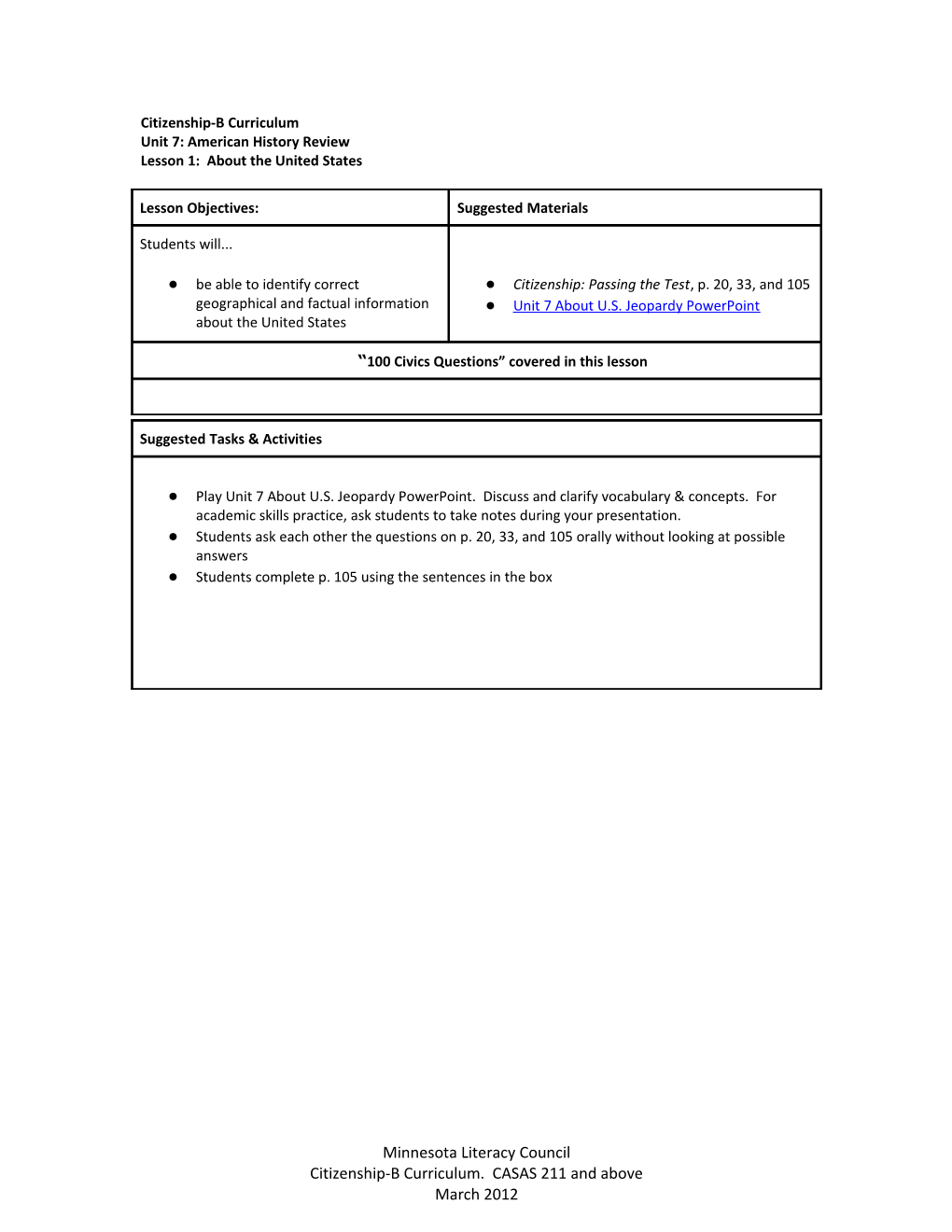 Course 1: Intro to Citizenship