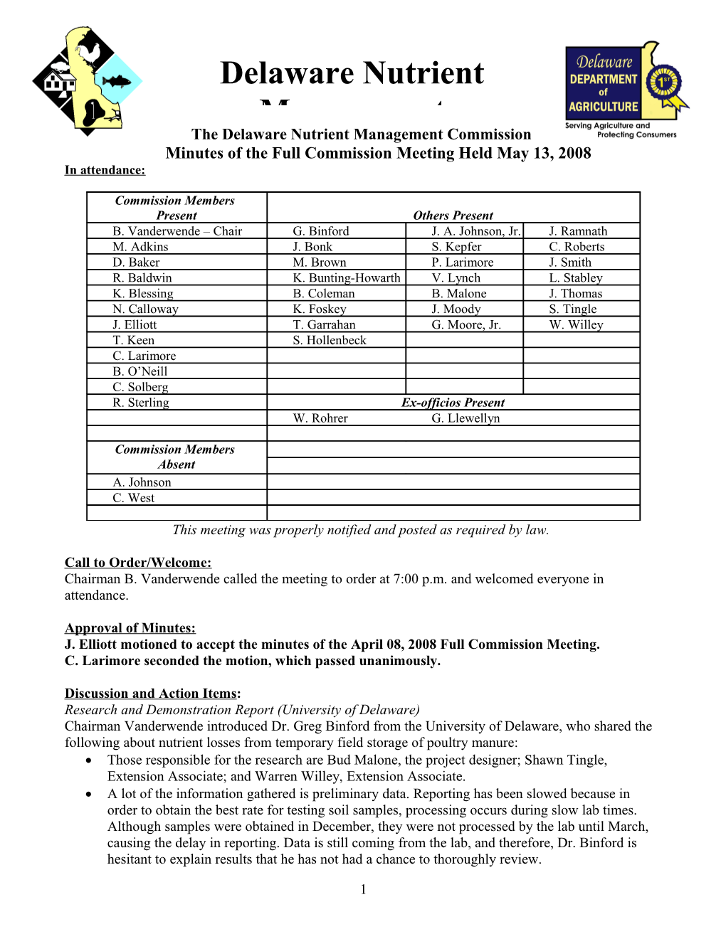 The Delaware Nutrient Management Commission s2