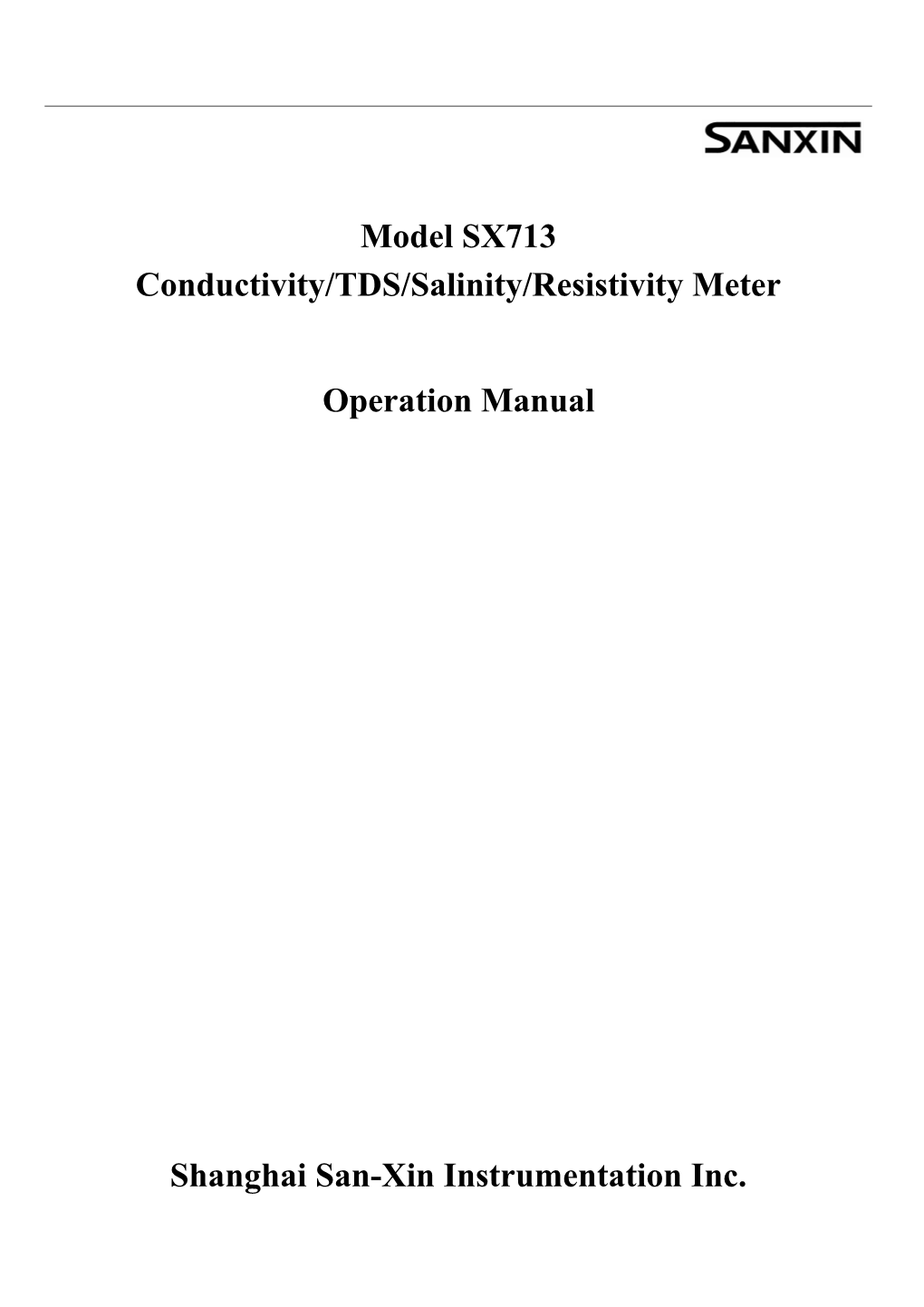 Conductivity/TDS/Salinity/Resistivity Meter