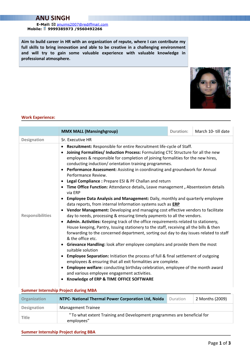 Resume: Rohit Mahto