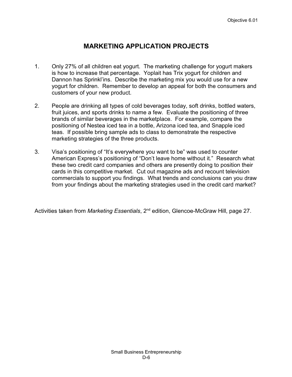 Marketing Application Projects