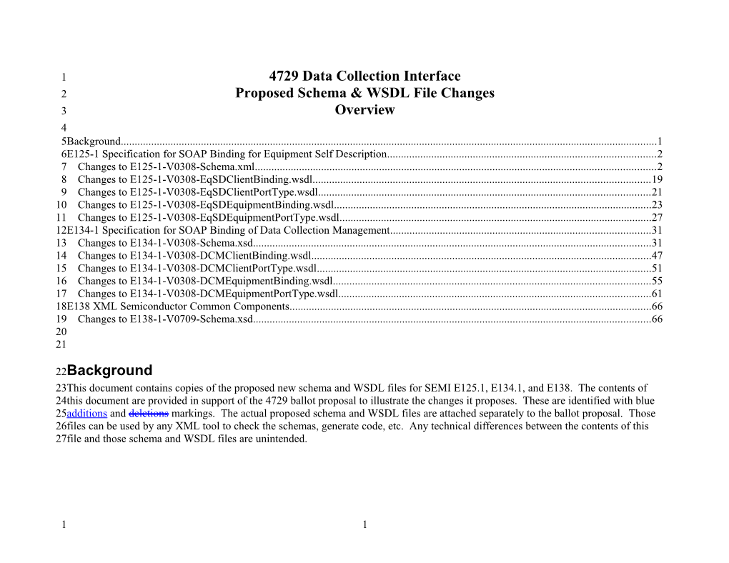 Proposed Schema & WSDL File Changes