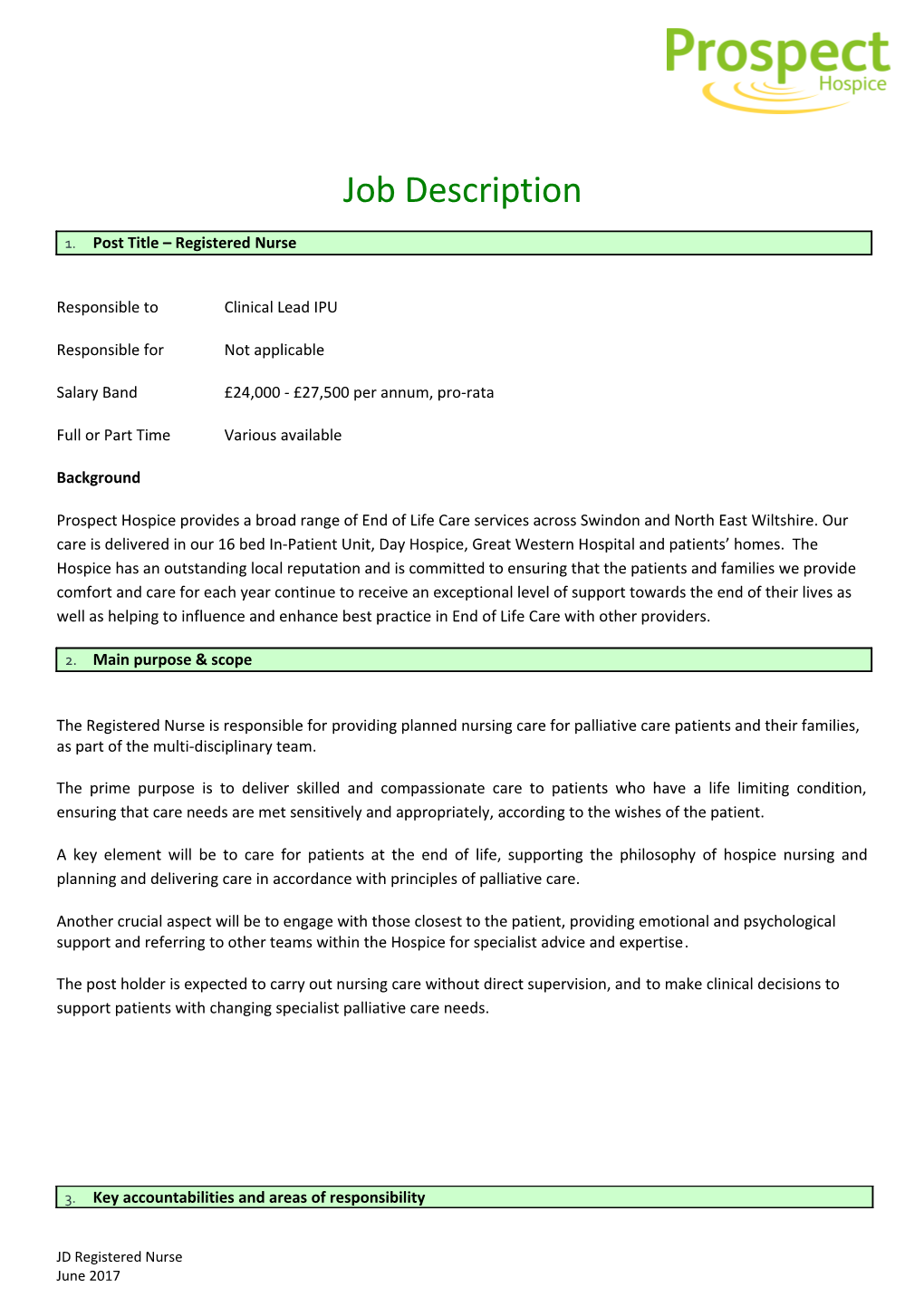 Responsible to Clinical Lead IPU