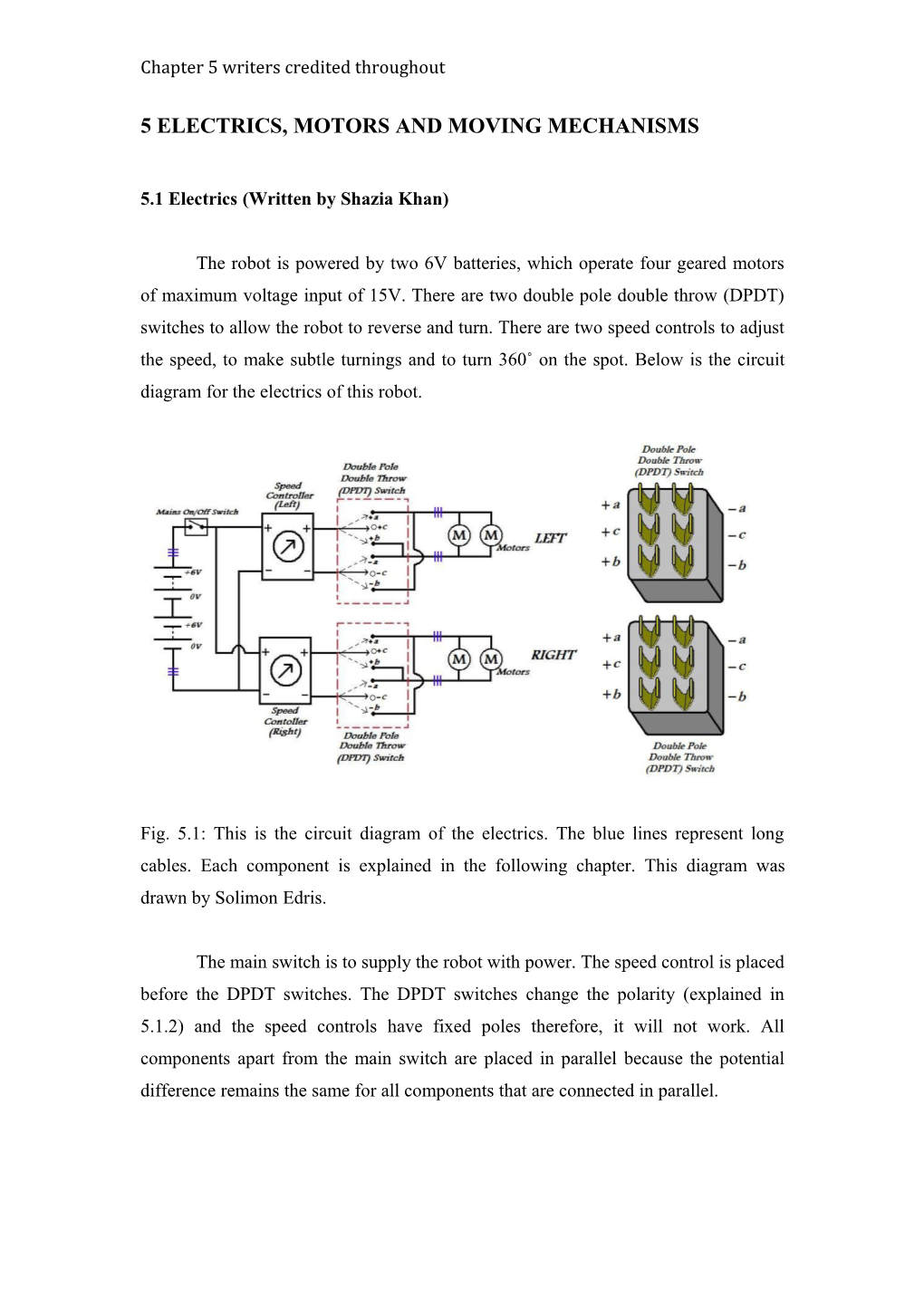 Chapter 5: Electrics, Motors, and Moving Mechanism