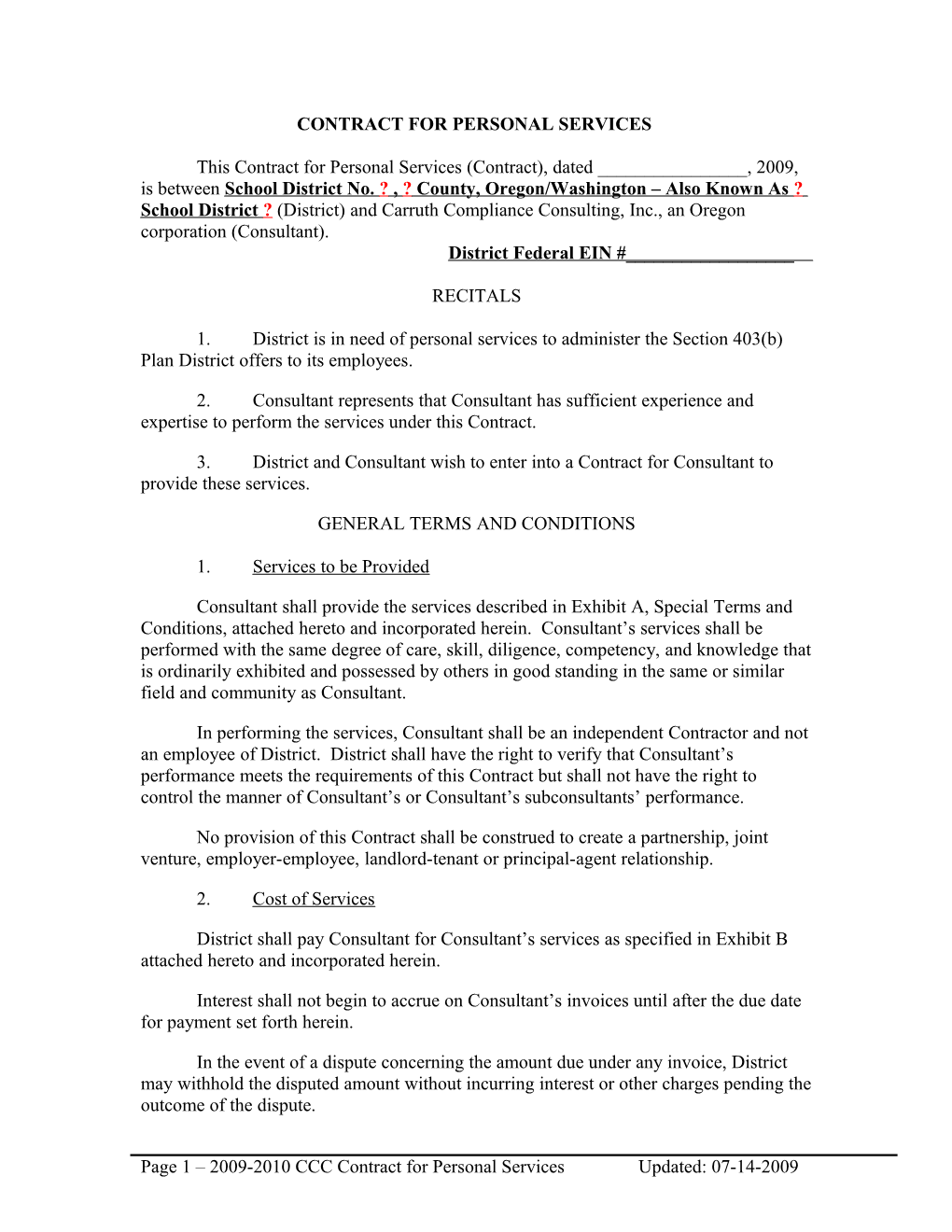 Contract for Professional Services s1