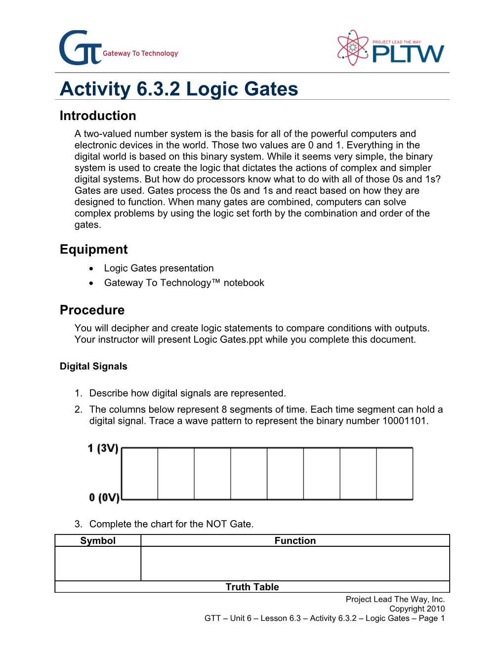 Activity 6.3.2 Logic Gates