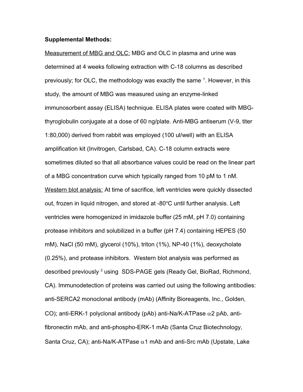 Measurement of MBG: MBG in Plasma and Urine Was Determined at 4 Weeks Following Extraction