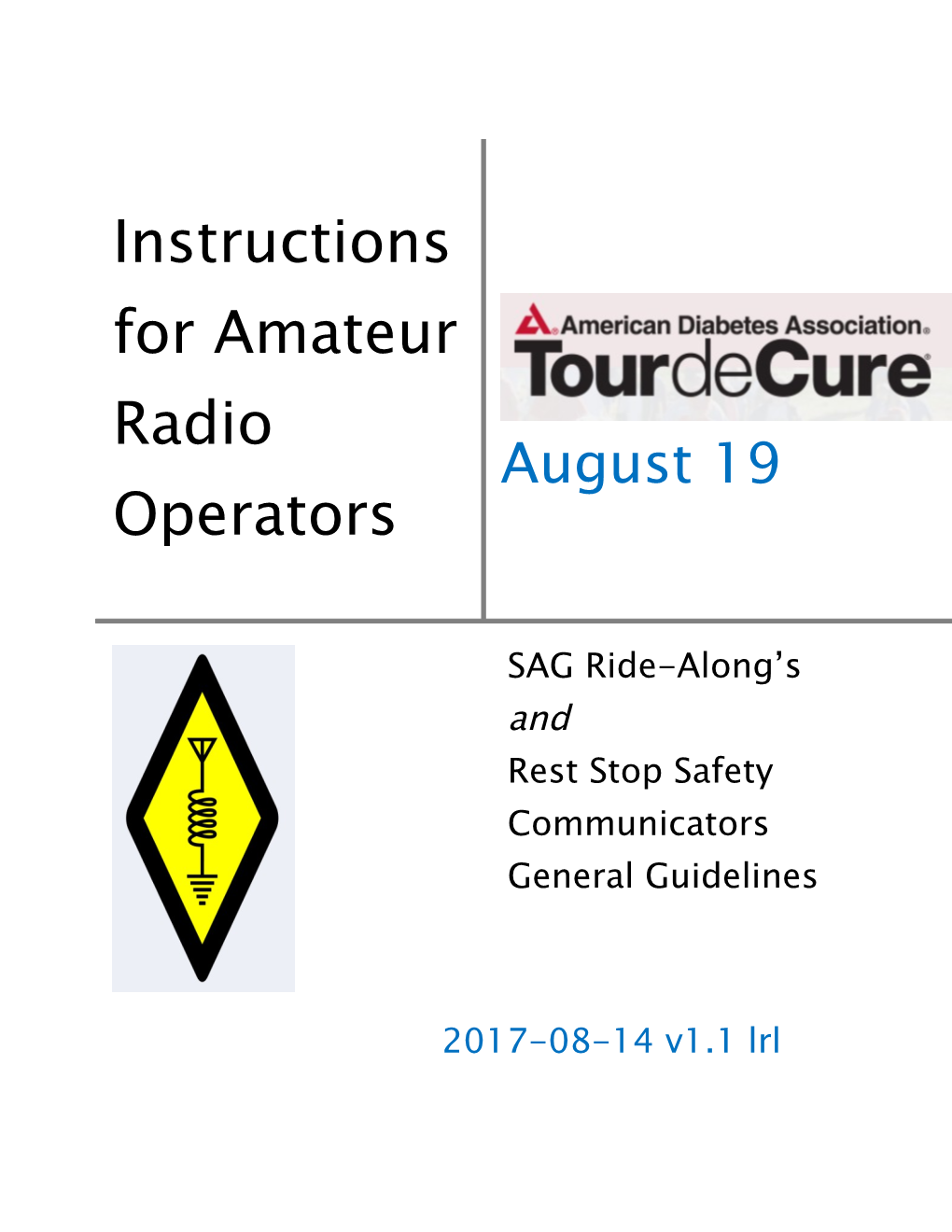 Instructions for Amateur Radio Operators