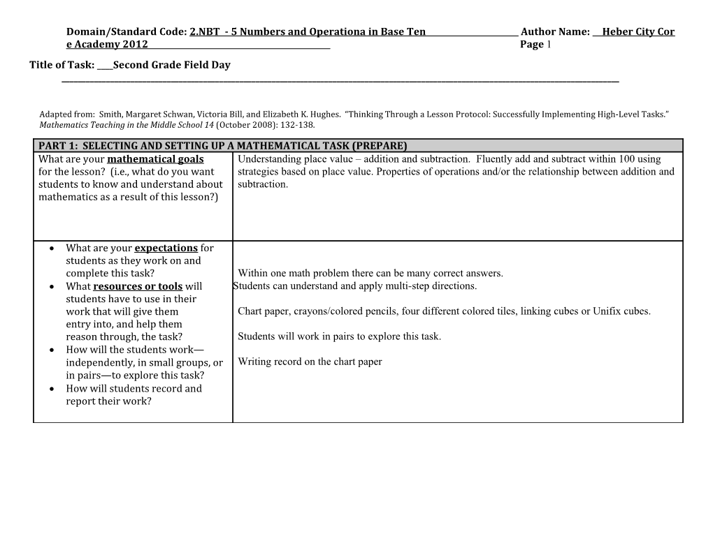 Thinking Through a Lesson Protocol (TTLP) Template s20