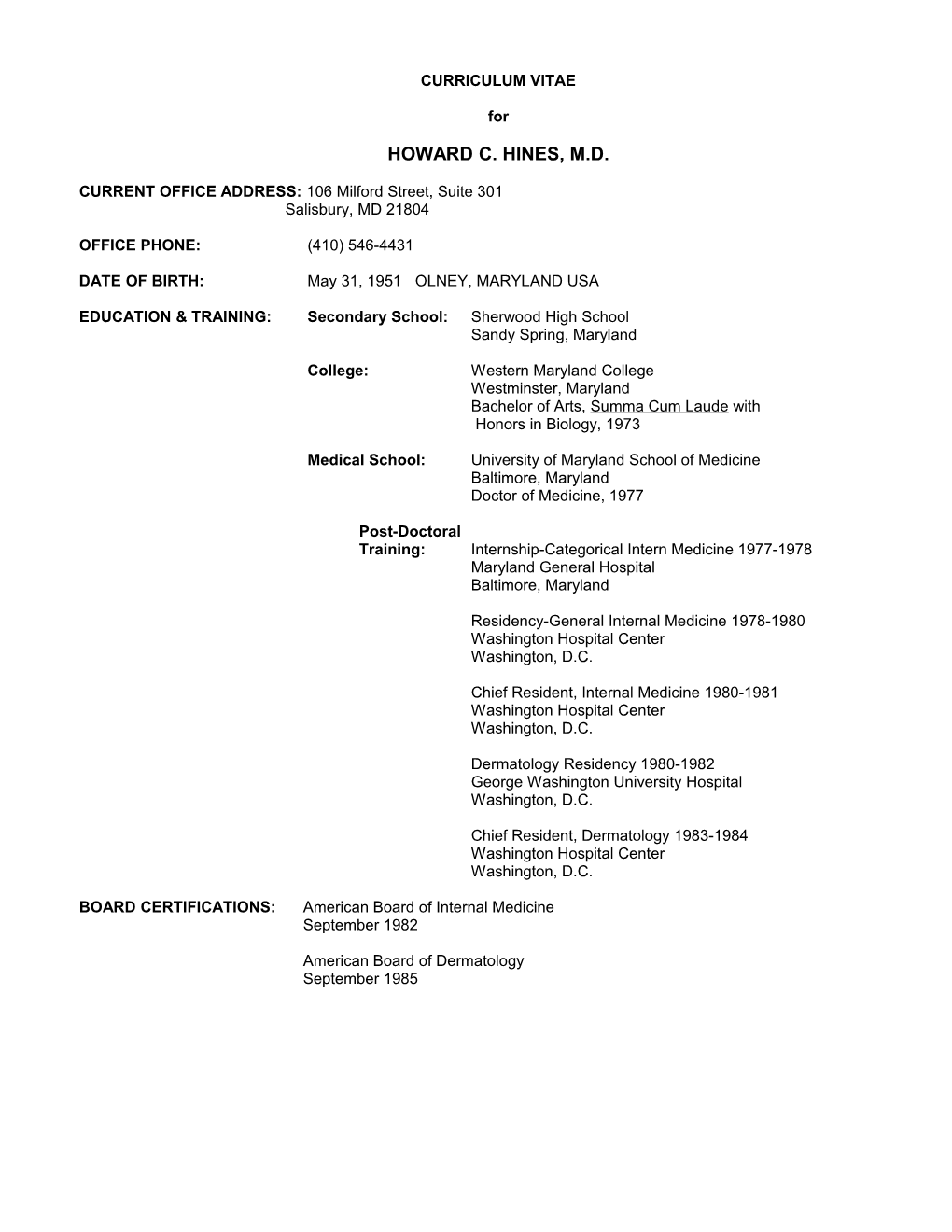 Curriculum Vitae s129