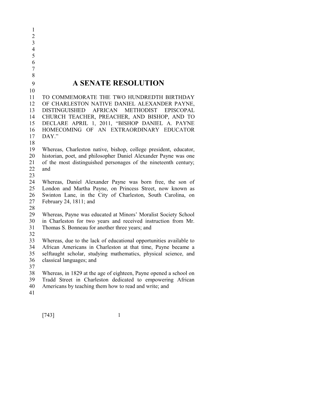 A Senate Resolution s13