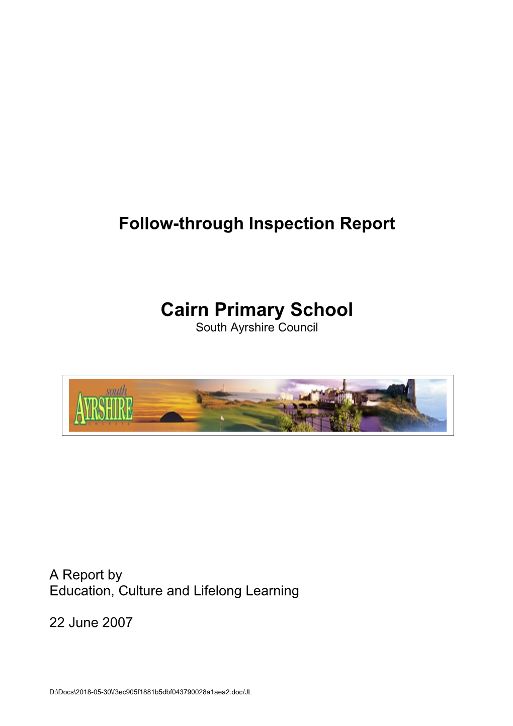 Follow-Through Inspection Report