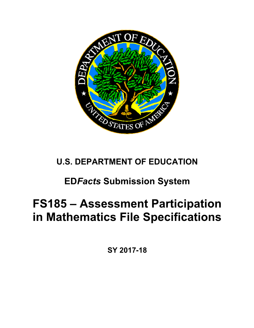 FS185 Assessment Participation in Mathematics File Specifications (Msword)