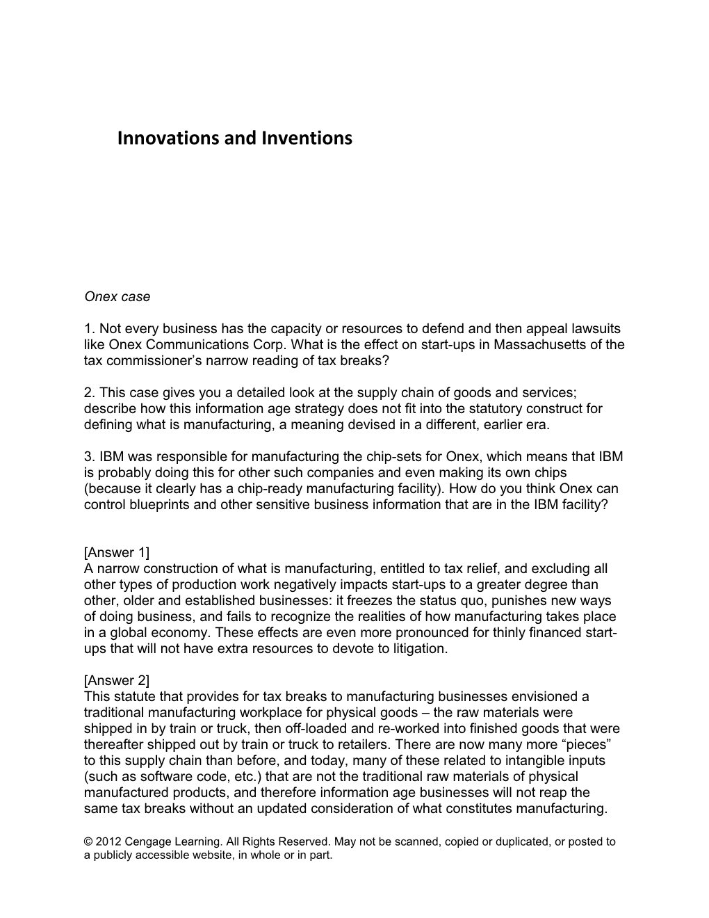 Ch 2: Innovations and Inventions Solutions Manual, Page 2